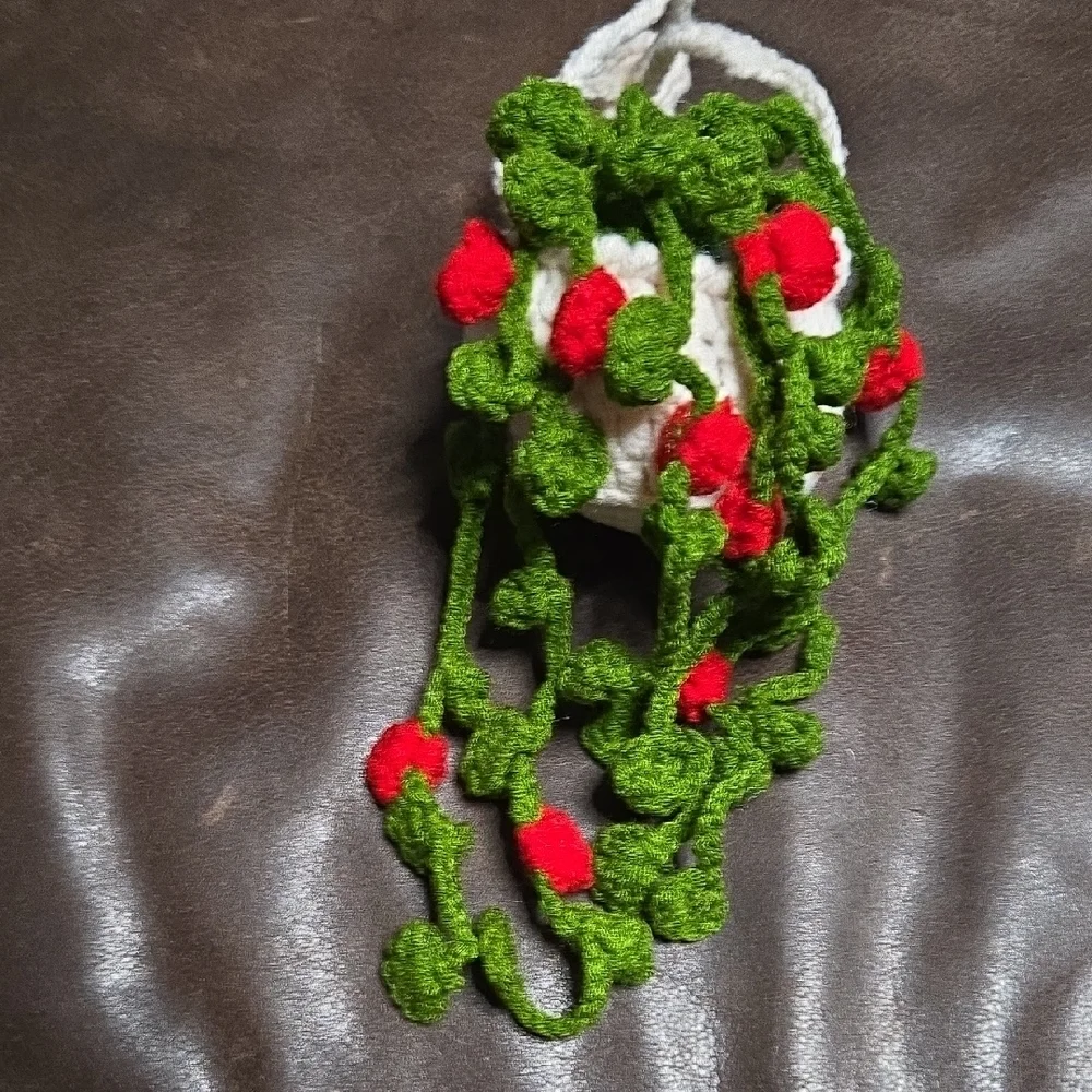 Handcrafted Green Faux Floral Hanging Accent